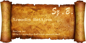 Szmodis Bettina névjegykártya